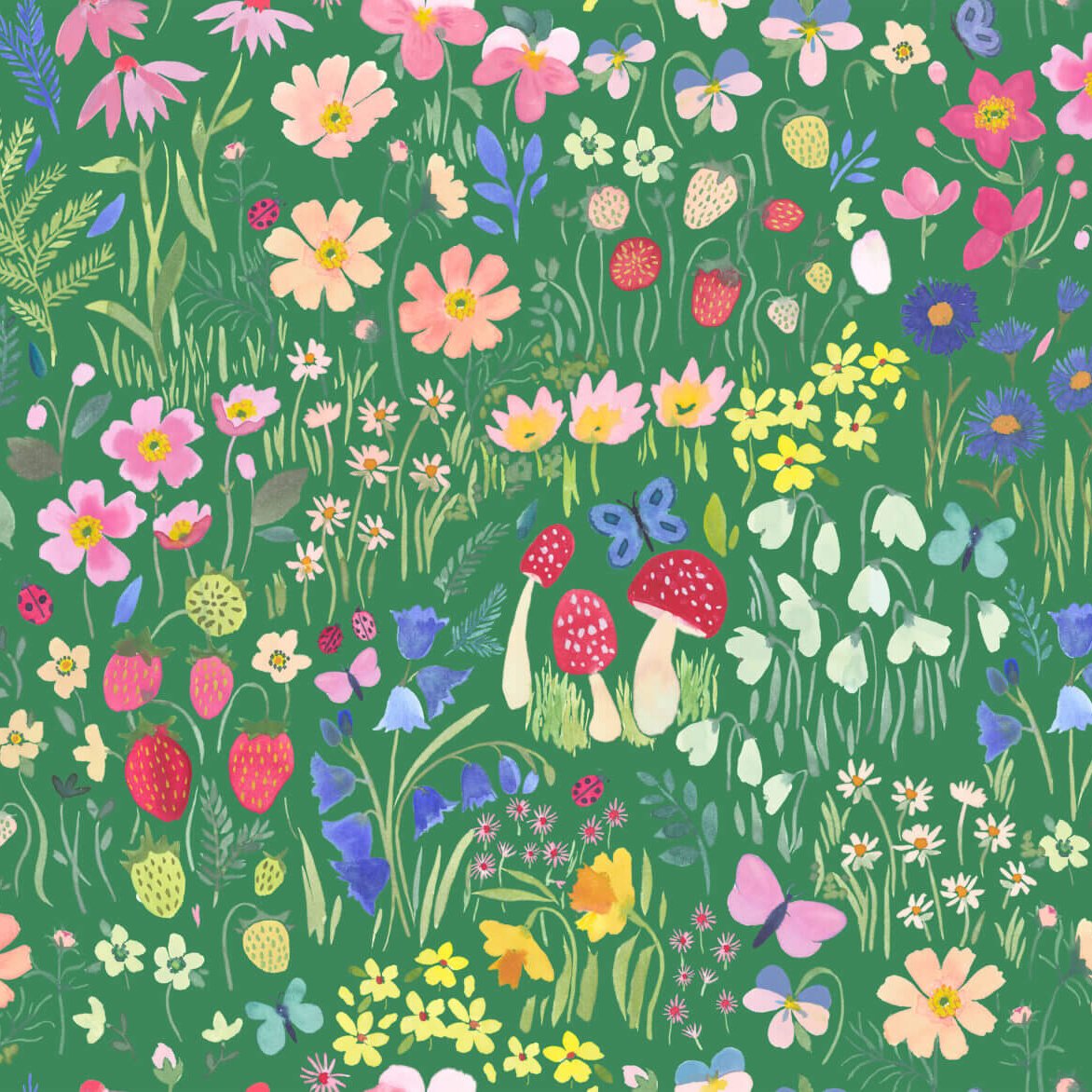 Secret Garden from 'Secret Garden' by Wee Blue Bell / Lewis & Irene in Grass (£16 p/m)