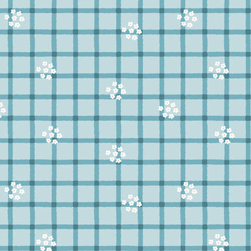 Daisy Plaid Blue from 'Woodland Creatures' by Cloud 9 (£18 p/m)