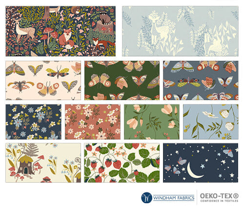 Fat Quarter Bundle of 'Under The Canopy' by Monaluna / Jennifer Moore 12 piece